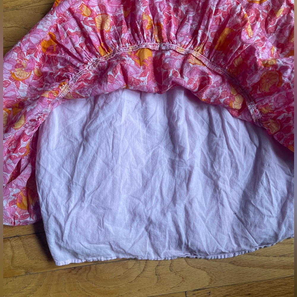 Crewcuts by J Crew - Kids Pink and Orange Sundress with Flutter Sleeves - Picture 9 of 11